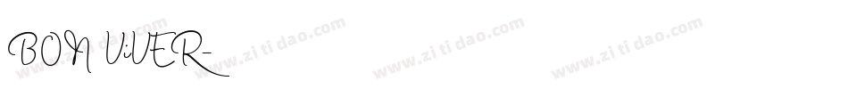 BON ViVER字体转换